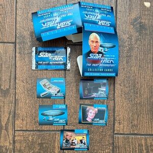 1992 Impel Star Trek TNG Inaugural Edition Empty Box/Package with 5 Cards